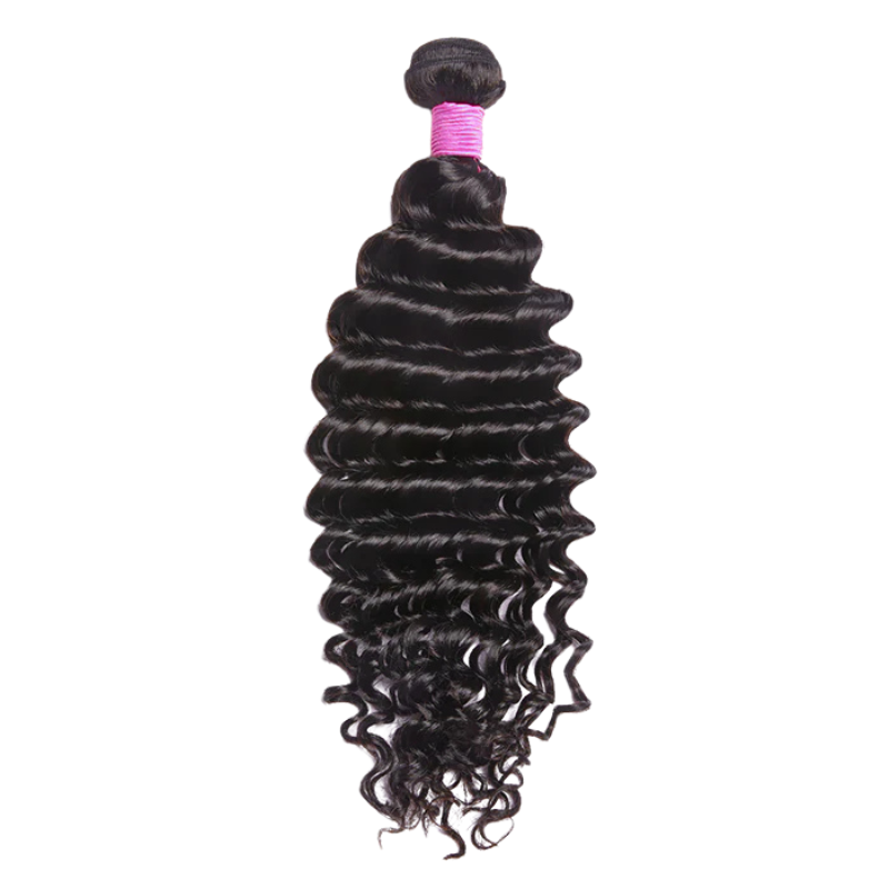 Deep Wavy Luxury Virgin Hair #1B Natural Black