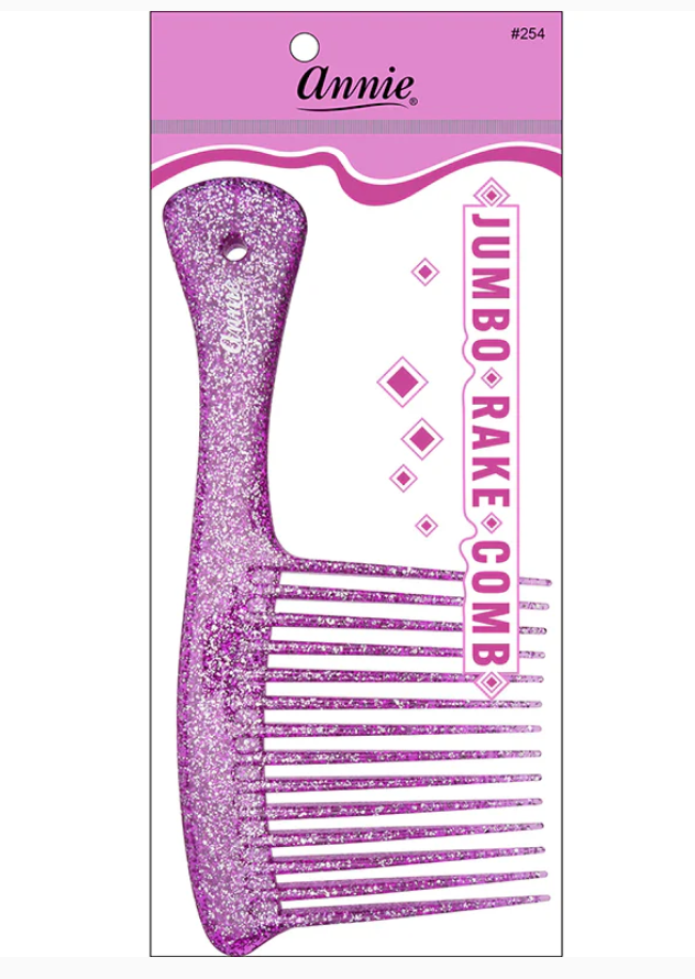 #254 Annie Jumbo Rake Comb Sparkly Assorted