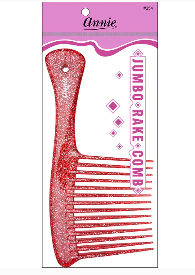 #254 Annie Jumbo Rake Comb Sparkly Assorted