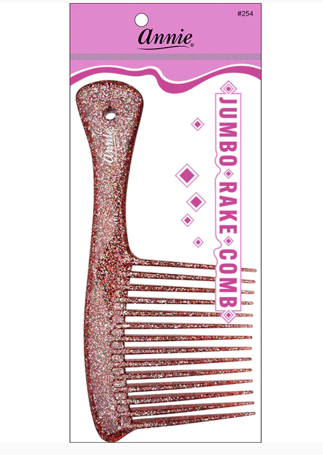 #254 Annie Jumbo Rake Comb Sparkly Assorted