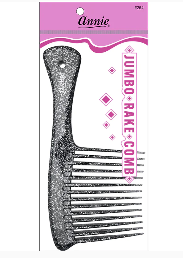 #254 Annie Jumbo Rake Comb Sparkly Assorted