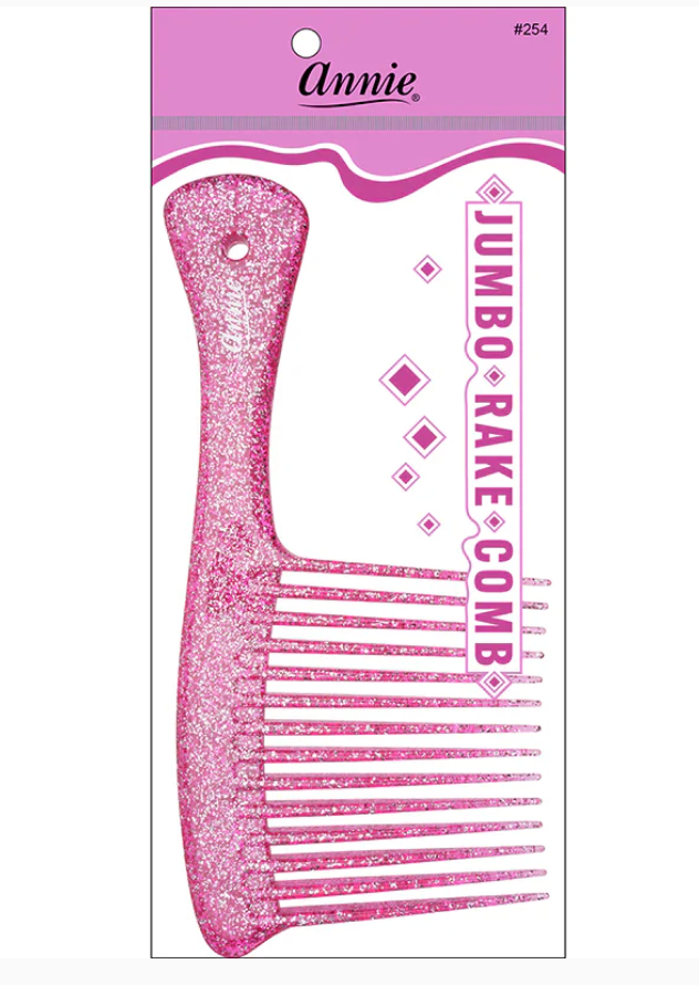 #254 Annie Jumbo Rake Comb Sparkly Assorted