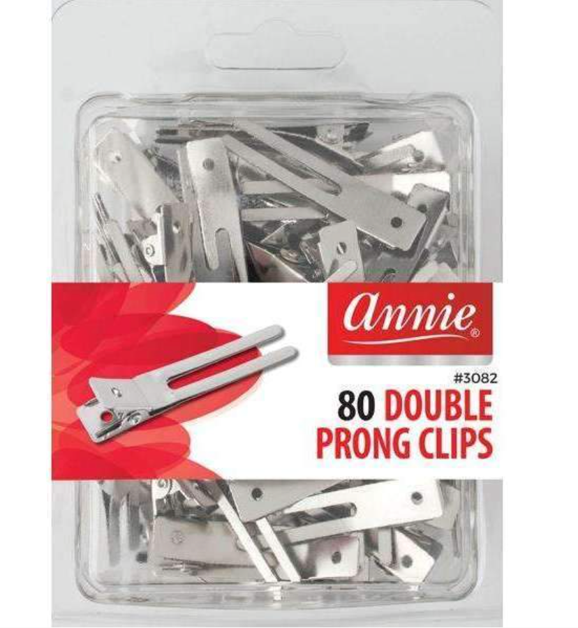#3082 Annie 80Pc Double Prong Clips