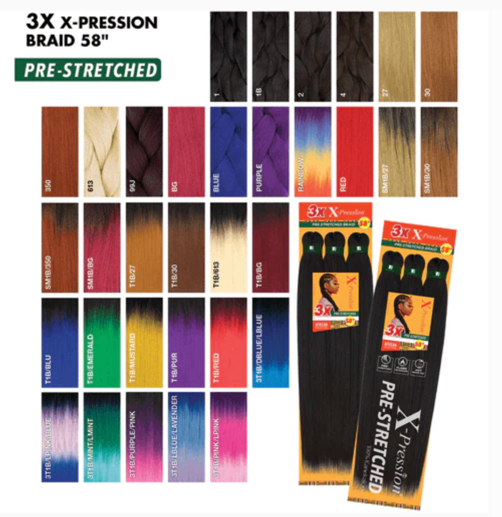 Sensationnel X-Pression: 3X Pre-Stretched Braid 58"