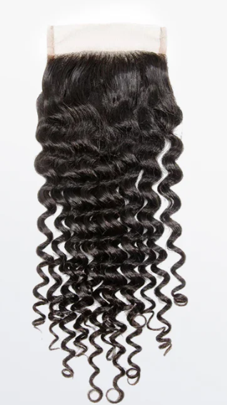Deep Curly Transparent Lace Closure 4" x 4"