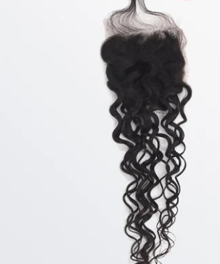 Italy Curly Transparent Lace Closure 4" x 4"