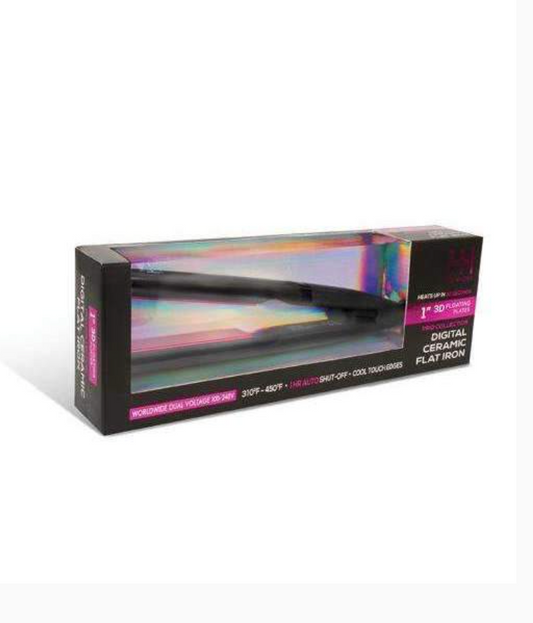 #5956 Annie Hot & Hotter 3D Floating Plates Digital Ceramic Flat Iron 1"